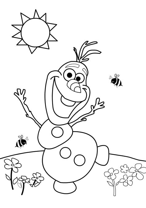 cute olaf coloring pages