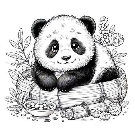 cute panda coloring pages