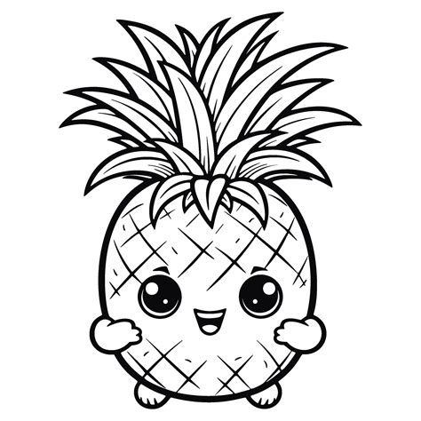 cute pineapple coloring pages