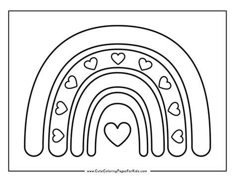 cute rainbow coloring page