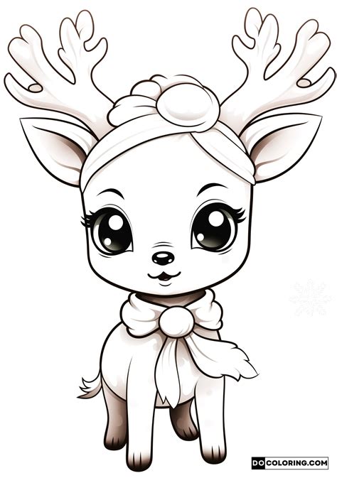 cute reindeer coloring pages