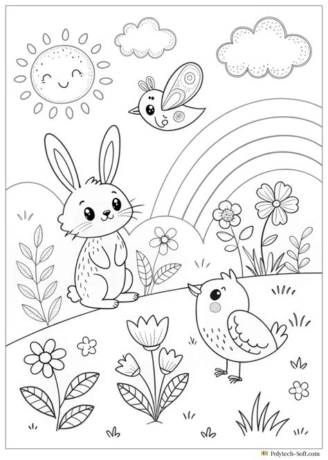 cute spring coloring pages