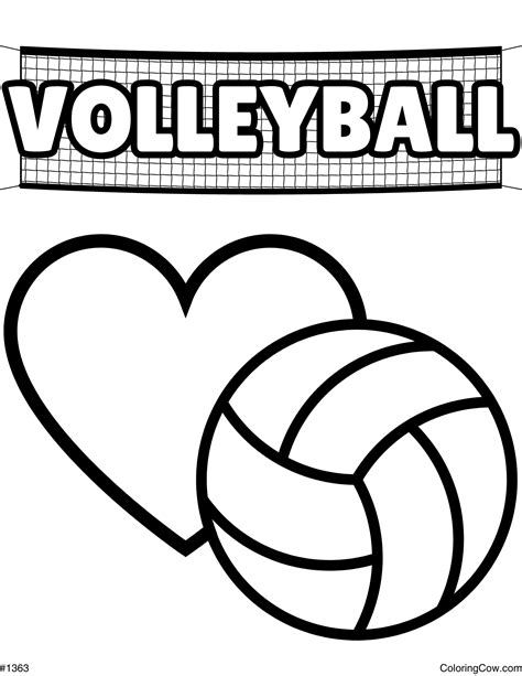 cute volleyball coloring pages