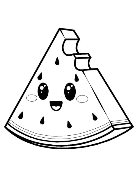 cute watermelon coloring pages