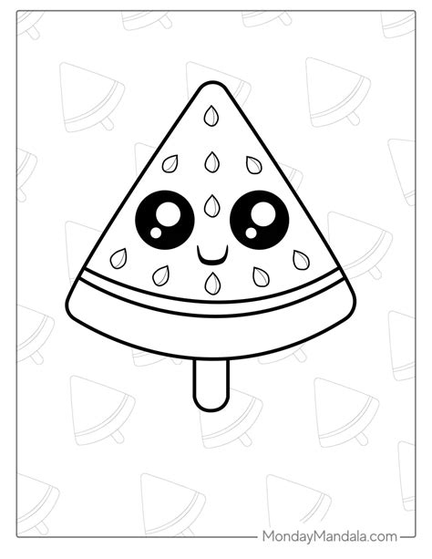 cute watermelon coloring pages