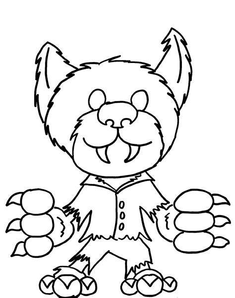 cute werewolf coloring pages