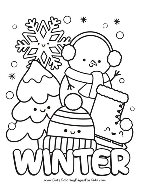 cute winter coloring pages