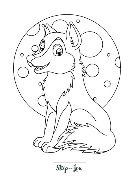 cute wolf coloring pages