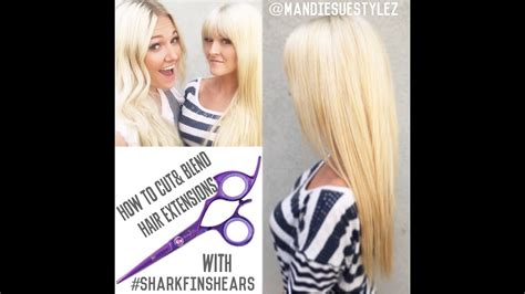 cutting extensions to blend with short hair