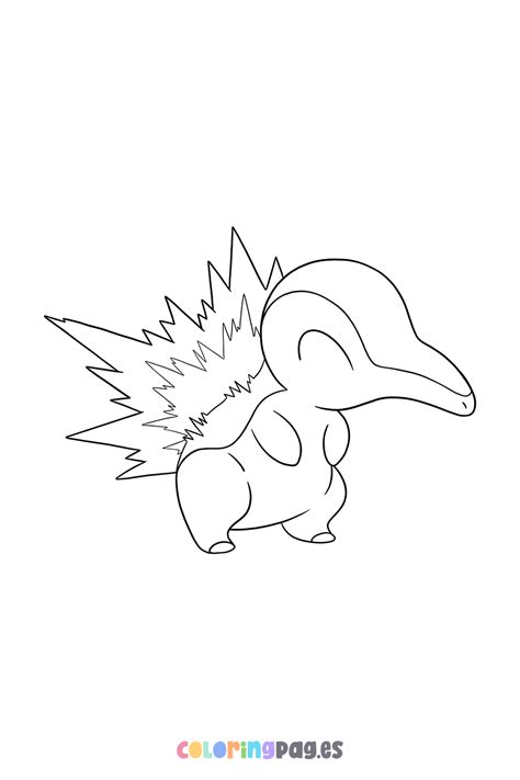 cyndaquil coloring pages