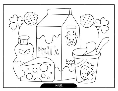 dairy coloring pages