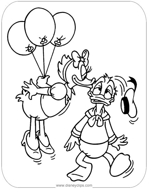 daisy and donald duck coloring pages