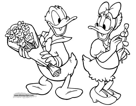 daisy and donald duck coloring pages