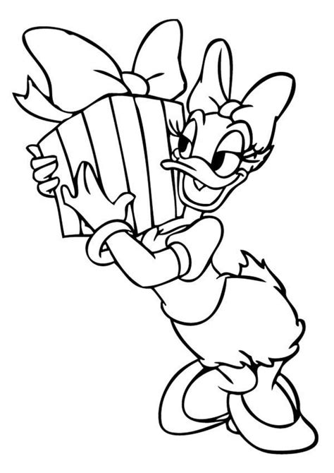 daisy duck christmas coloring page
