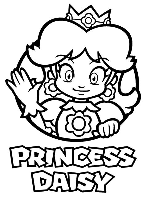 daisy mario coloring pages