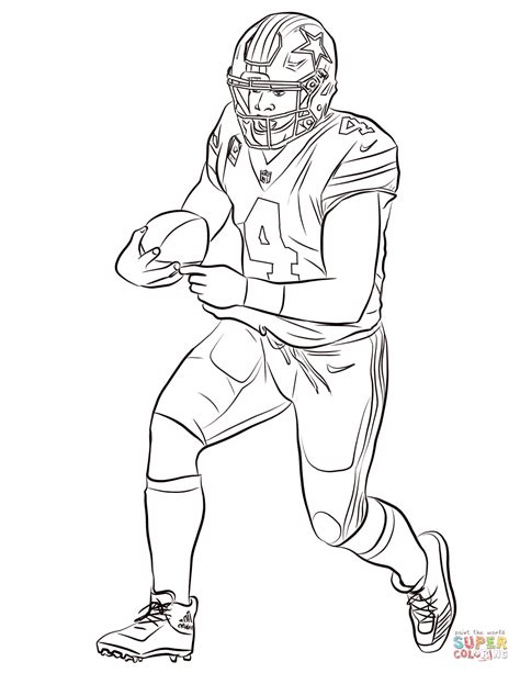 dak prescott coloring pages