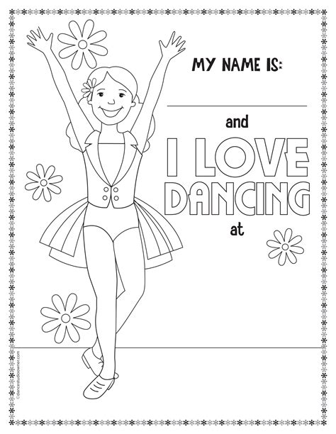 dance recital coloring pages