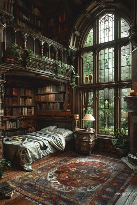 dark academia aesthetic bedroom