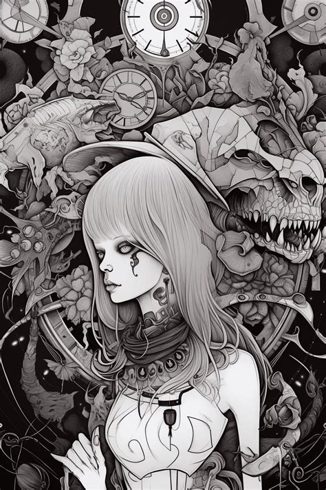 dark adult coloring pages
