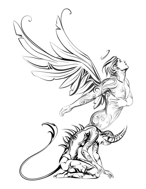 dark angel demon coloring pages