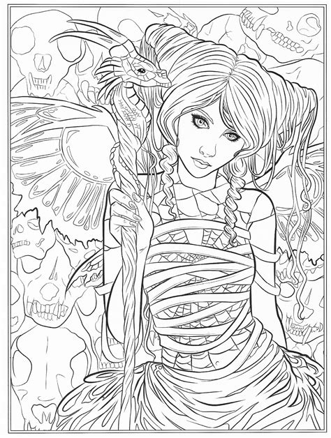 dark fantasy coloring pages