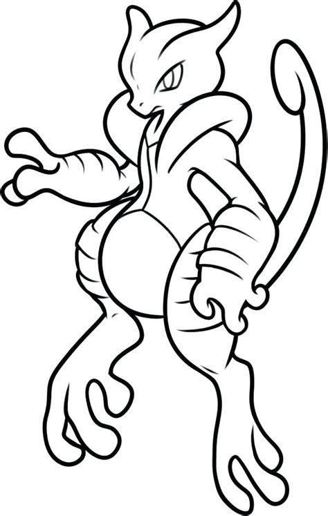 dark mewtwo coloring pages