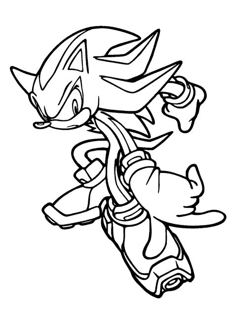 dark shadow shadow the hedgehog coloring pages