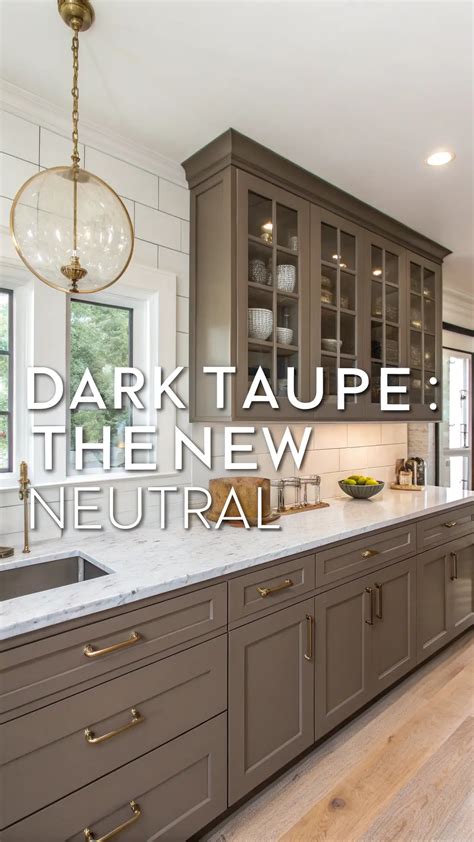 dark taupe kitchen cabinets