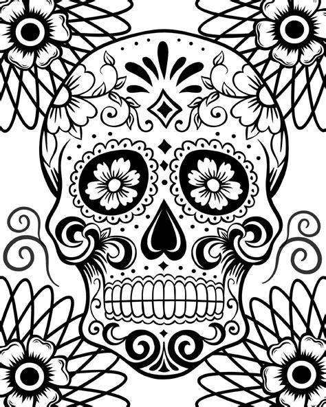 day of the dead coloring pages pdf