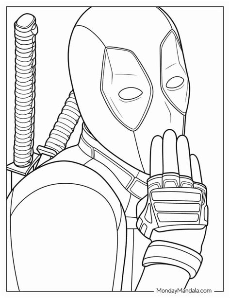 deadpool coloring pages pdf