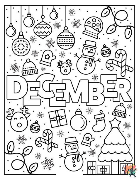 december coloring pages free