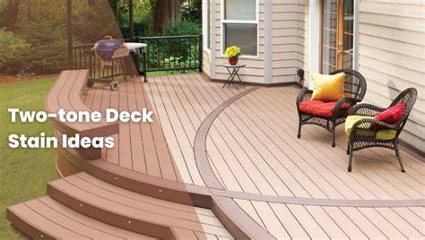 deck stain ideas two tone