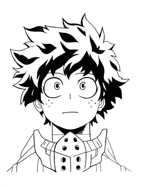 deku coloring pages