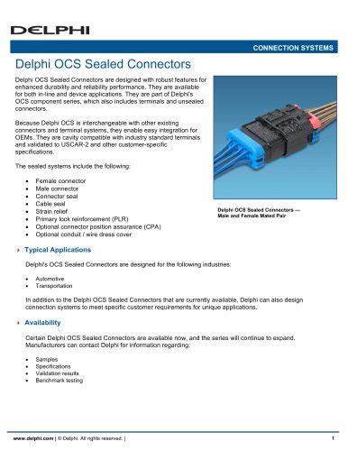 Delphi Connectors Catalog