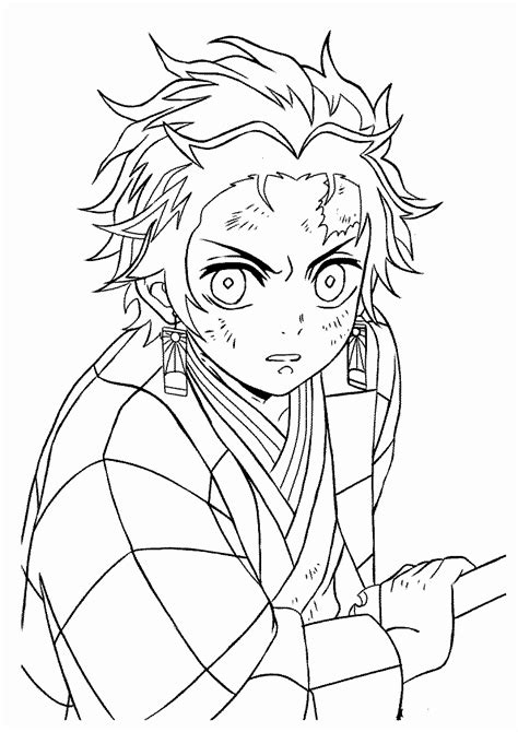 demon slayer anime coloring pages