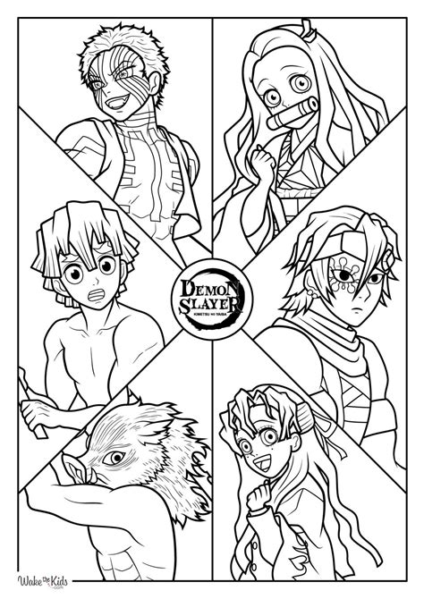 demon slayer coloring pages