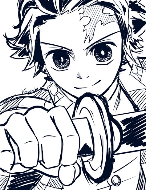 demon slayer manga coloring pages