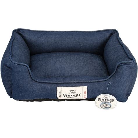 denim dog bed