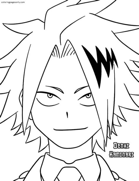 denki kaminari coloring pages