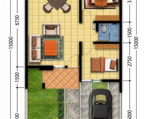 desain rumah modern 2 kamar