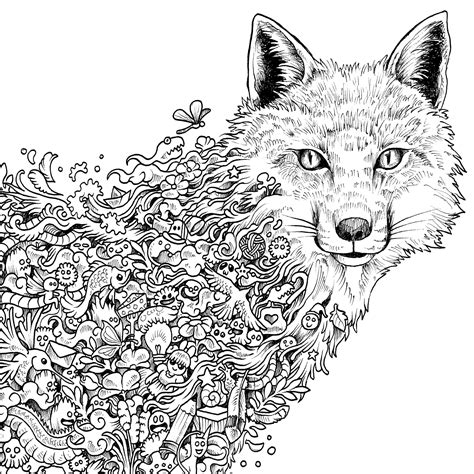 detailed colouring pages animals