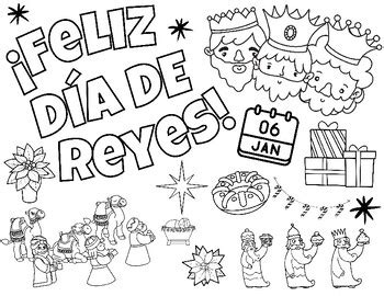 dia de los reyes coloring pages