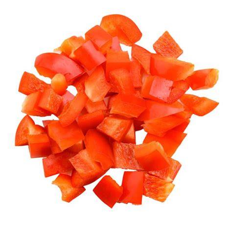 diced red peppers