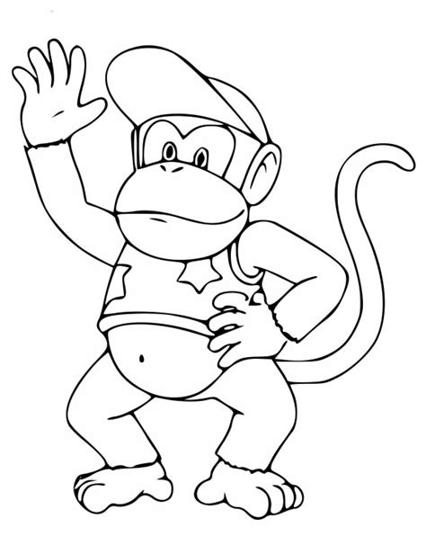 diddy kong coloring pages