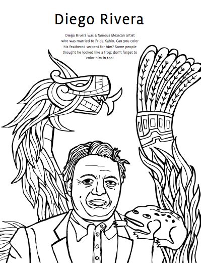 diego rivera coloring pages