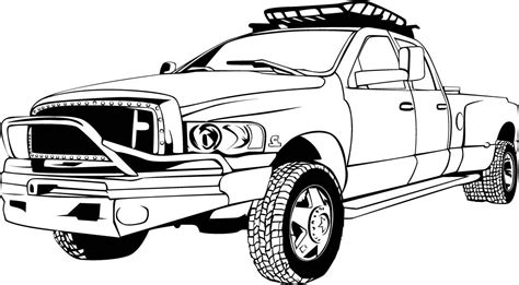 diesel truck dodge truck coloring pages
