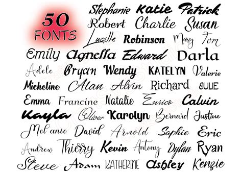 Different fonts