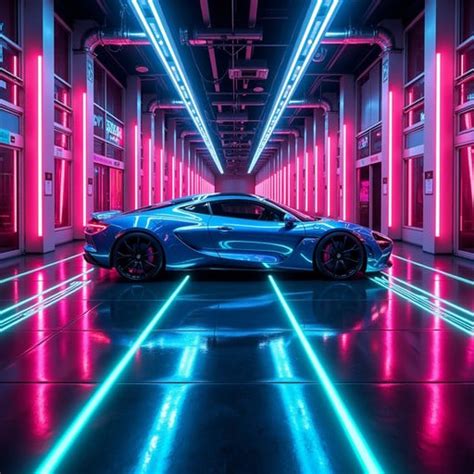 digital glitch vehicle illustration Vibrant Vintage Polaroid Car Backgrounds for a Retro Aesthetic