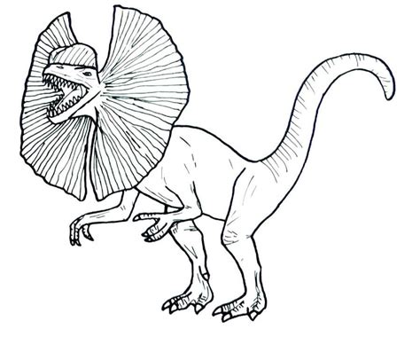 dilophosaurus coloring page