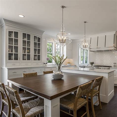dining table next to kitchen island